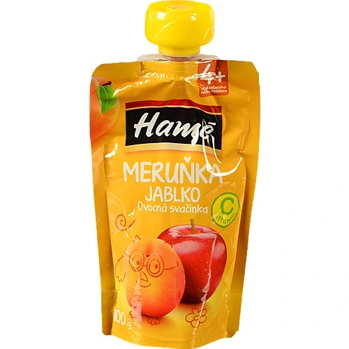 Пюре для дітей від 4міс на фруктовій основі Абрикос-яблуко Hamanek д/п 100г