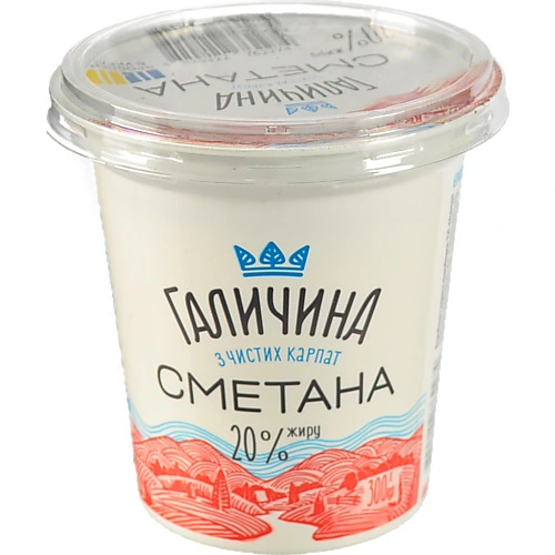 Сметана Галичина 300г 20% ст.