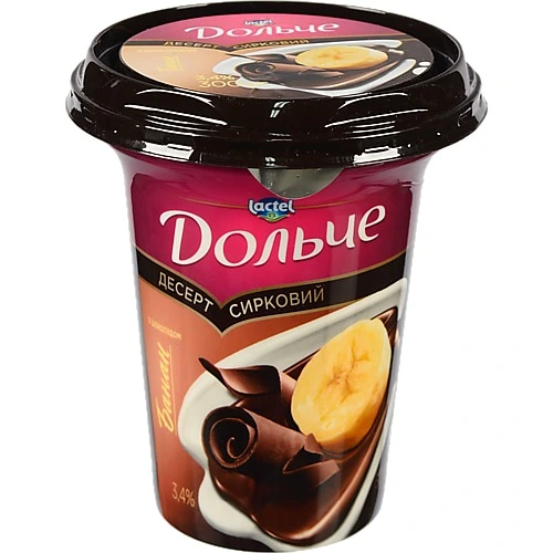 Десерт Дольче 300г 3.4% сирковий банан шоколад ст.