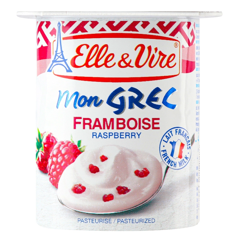Десерт Elle&Vire Mon Grec малина 125г