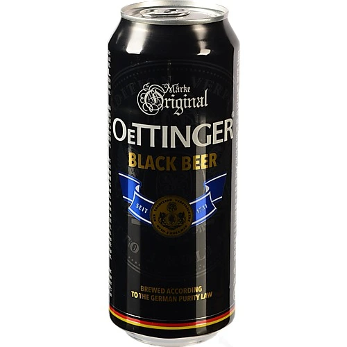 Пиво Oettinger 0.5л 4.9% темне баварське black beer з.б
