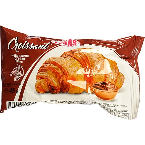 Круасан Lukas з начинкою какао крем, 45 г