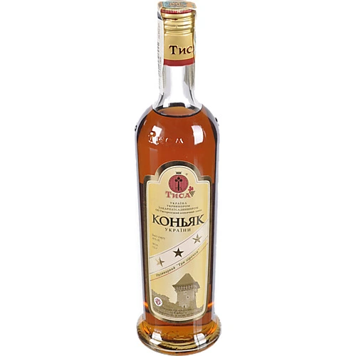 Коньяк Тиса 0.5л 40% ординарний 3 зірки