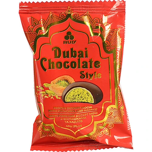 Морозиво Рудь 40г десерт dubai chocolate style