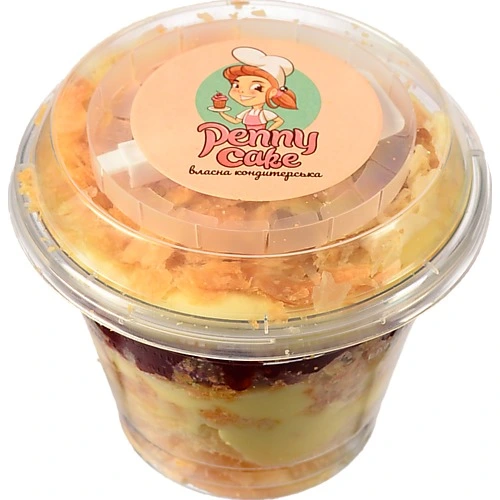 Десерт 150г Наполеон з полуничним джемом власне виробництво