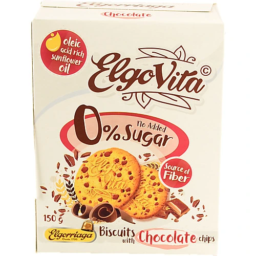Печиво Elgovita 150г шоколадна крихта без цукру