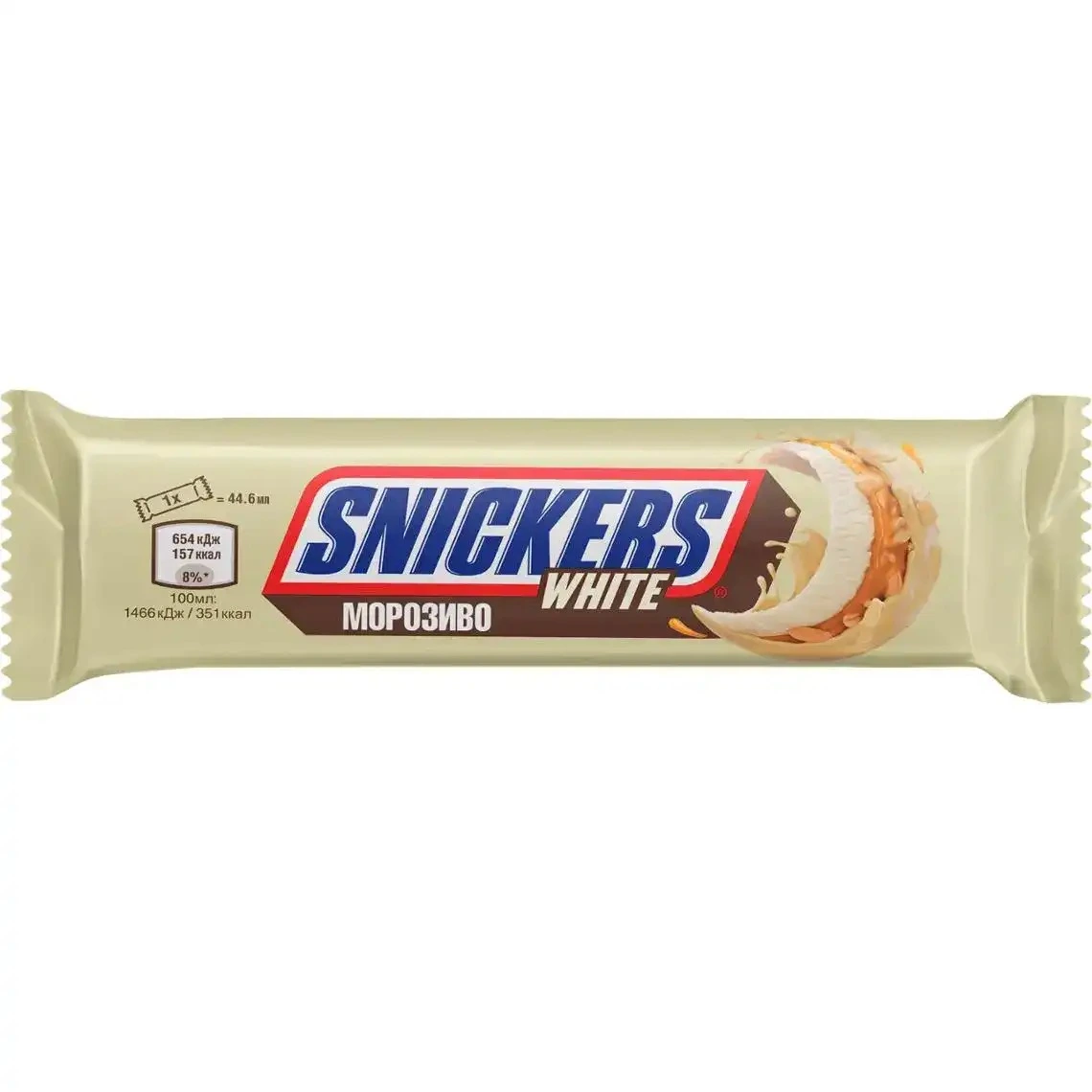 Морозиво Снікерс white 40.8г батончик