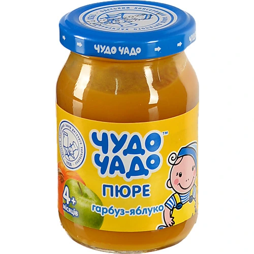 Пюре для дітей від 4міс Гарбуз-Яблуко Чудо-Чадо с/б 170г