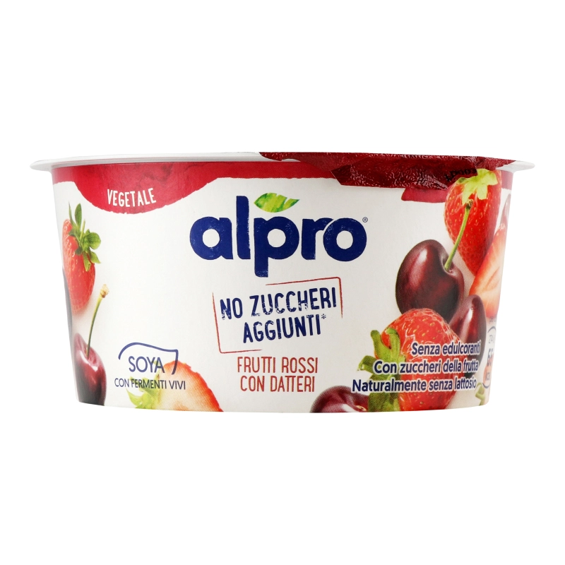 Соєвий йогурт Alpro Червоні фрукти з фініками 135г