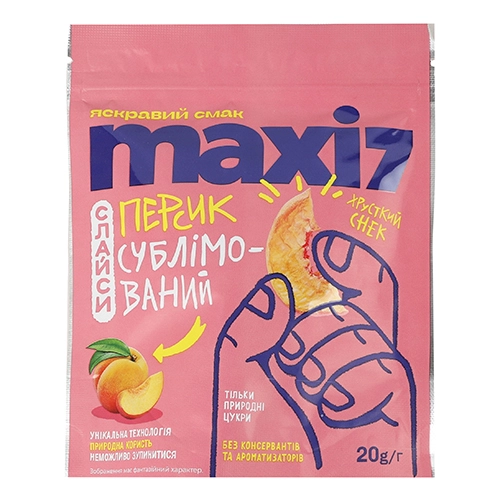 Персик Maxi 7 20г сублімований слайси