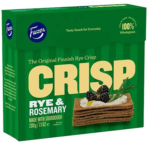 Хлібці Fazer житні з розмарином, 200 г