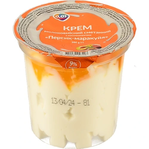 Крем сметанний Персик-Маракуя 300г