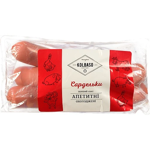 Сардельки [Апетитніk Kolbaso, першого ґатунку, вакуумна упаковка