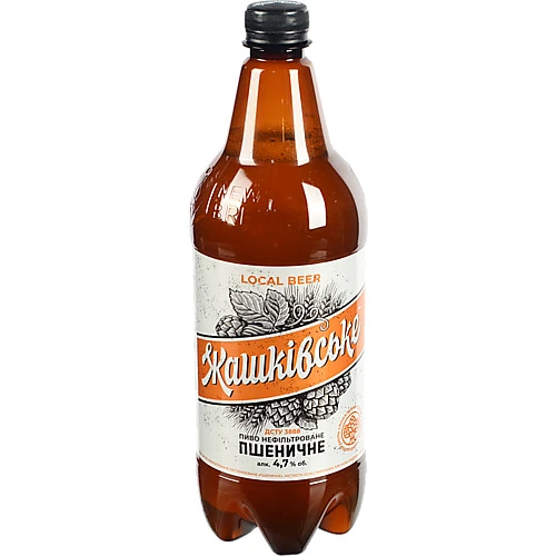 Пиво Жашківське 1л 4.7% світле нефільтроване пастеризоване пшеничне