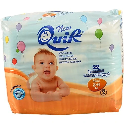 Підгузники Quik Розмір2 MINI 3-6кг 22шт