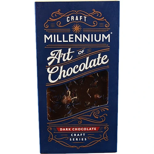 Шоколад чорний з фундуком журавлиною та волошками Craft Series Millennium к/у 100г