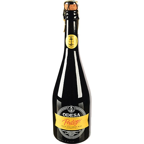 Вино ігристе 0.75л 10-13.5% біле напівсолодке Odesa Prestige