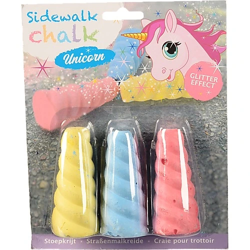 Крейда кольорова з глітером Єдиноріг