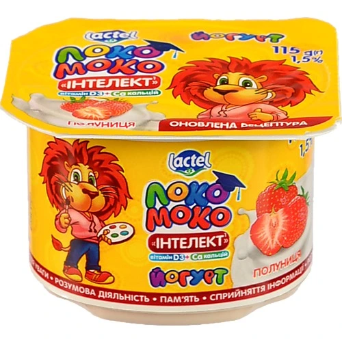 Йогурт Локо Моко 115г дитячий полуниця ст.