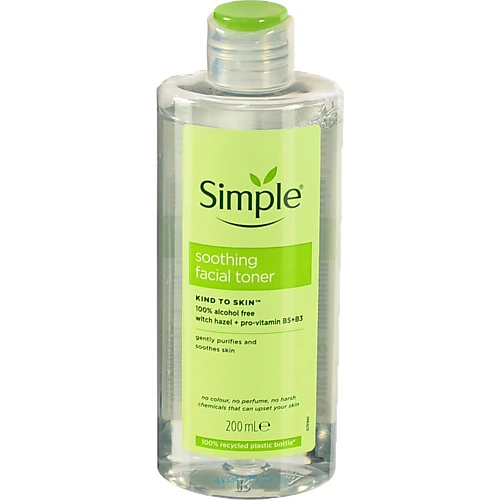 Тонiк Simple 200мл заспокiйливий kind to skin