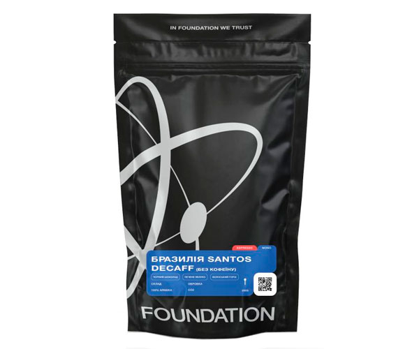 Кава Foundation 250г santos decaf Бразилія зерно