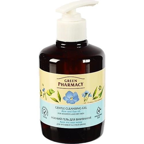 Гель для вмивання ніжний Алое Зеленая аптека 270мл
