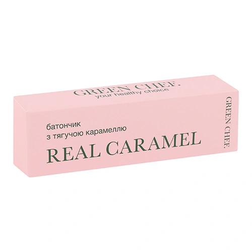 Батончик Green Real Caramel з тягучою карамеллю, 50 г