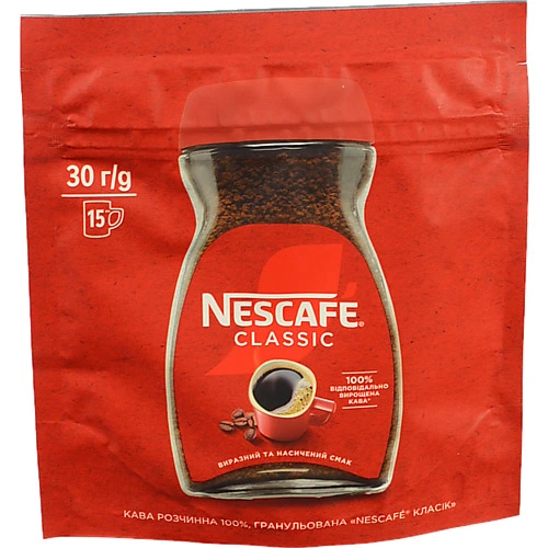 Кава розчинна гранульована Classic Nescafe д/п 30г