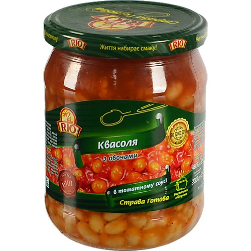 Квасоля RIO 480г біла з овочами в т.с с.б