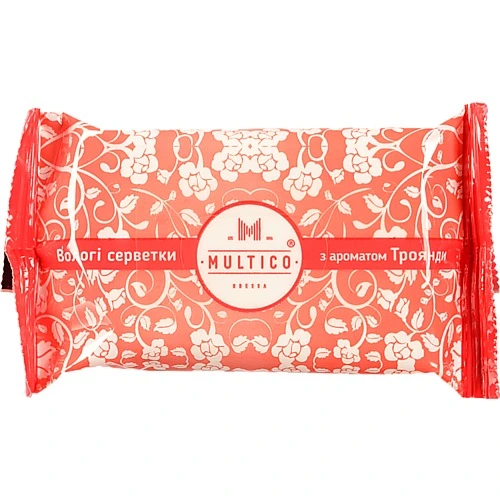 Серветки вологі Multico 15шт троянда