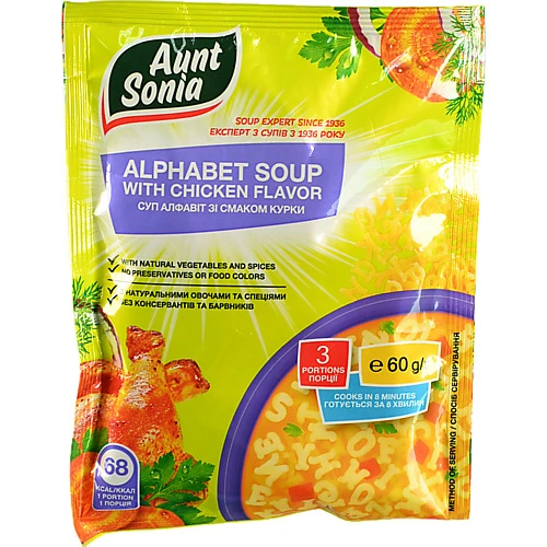 Суп Тетя Соня 60г алфавіт курка