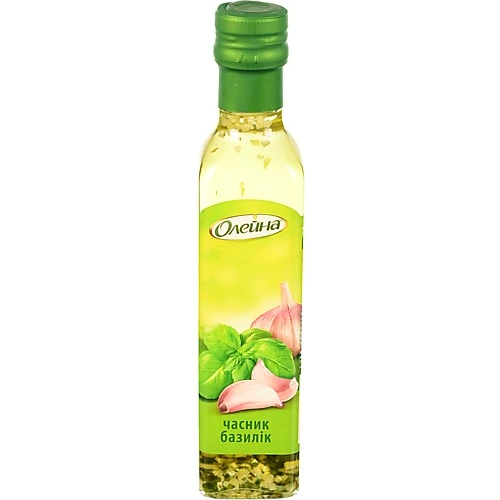 Олія ріпакова рафінована першого віджиму Часник-базилік Олейна с/пл 250мл