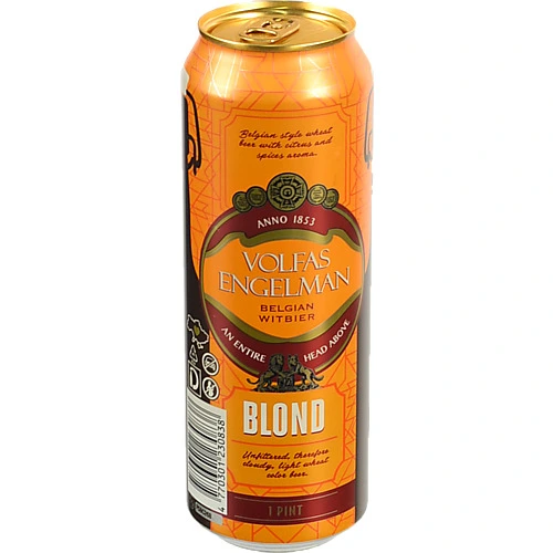 Пиво Volfas Engelman 0.568л BLOND з.б