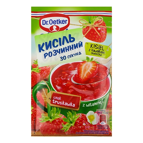 Кисіль Dr.Oetker 31.5г шматочки полуниці