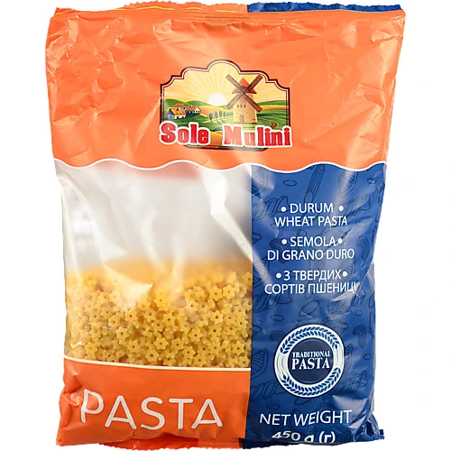 Макарони Sole Mulini 450г зірочки твердих сортів