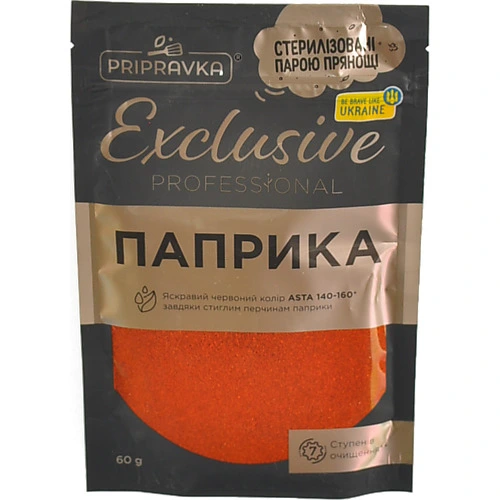 Паприка мелена Exclusive Professional Pripravka д/п 60г