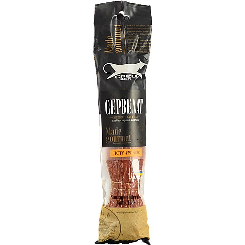 Ковбаса [Спец Цехk [Сервелатk варено-копчена, вищий ґатунок