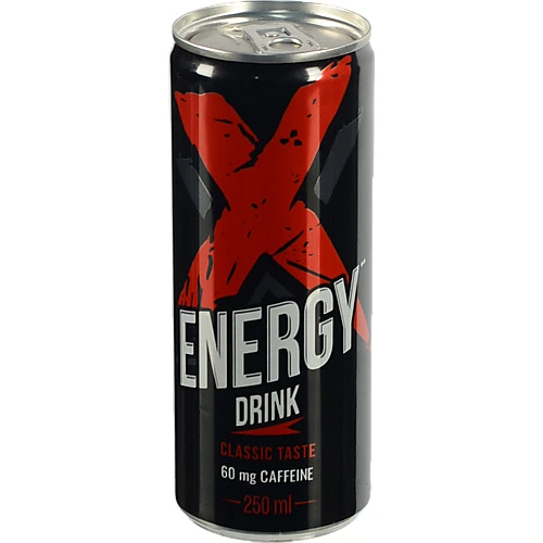 Напій енергетичний X ENERGY 0.25л double caffeine з.б