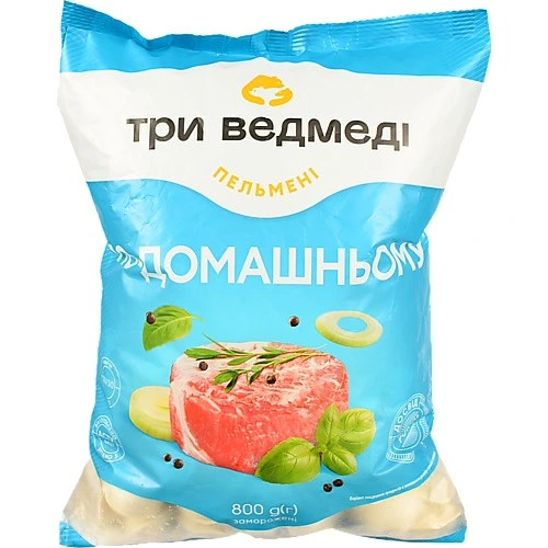 Пельмені По-домашньому Три ведмеді м/у 800г