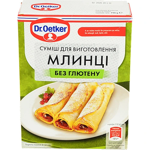 Суміш для виготовлення млинців Dr.Oetker м/у 190г