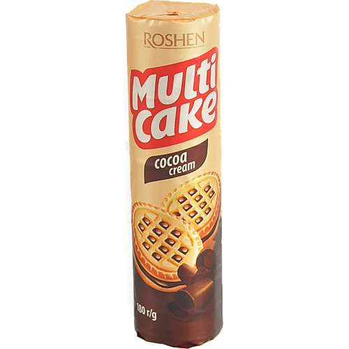 Печиво сендвіч Рошен 180г multicake какао