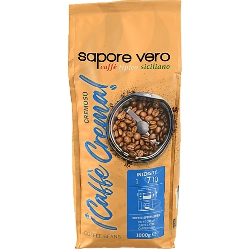 Кава Sapore Vero 1кг cremoso c.crema зерно