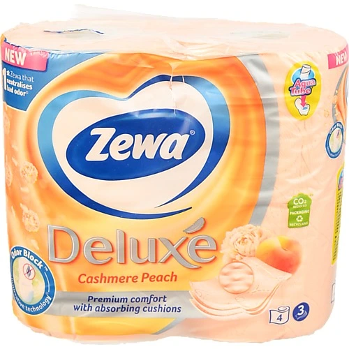 Туалетний папір Zewa Deluxе 3х сл персик 4шт