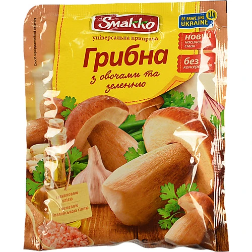 Приправа Smakko Грибна з овочами та зеленню 80г