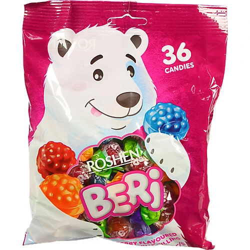 Карамель льодяникова з начинкою Beri Roshen 180г