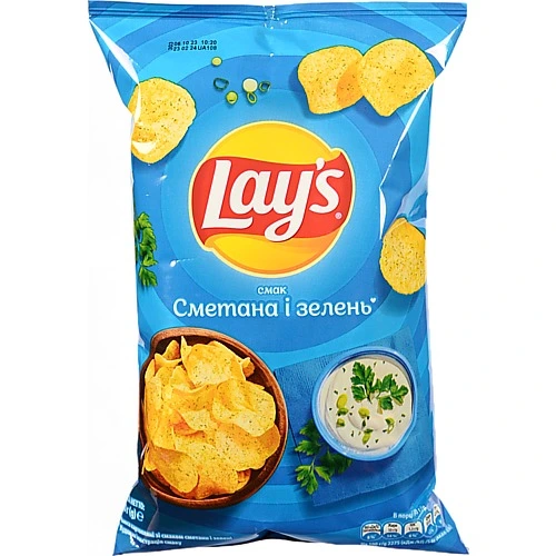 Чипси картопляні Lay's Сметана та Зелень 60г