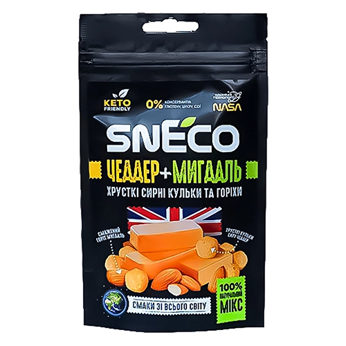 Сир сушений snEco 20г чеддер мигдаль