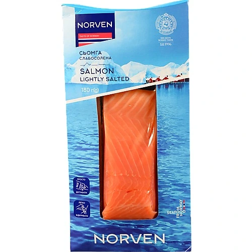 Сьомга філе-шматок Norven сл/с в/у 180г