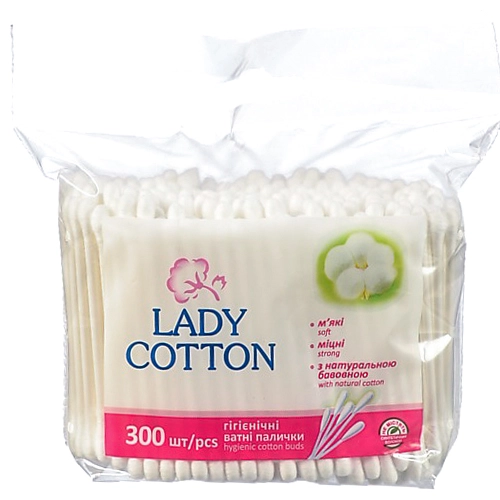 Палички ватні гігієнічні Lady Cotton 300шт