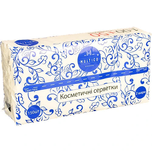 Серветки косметичні Multico 150шт білі